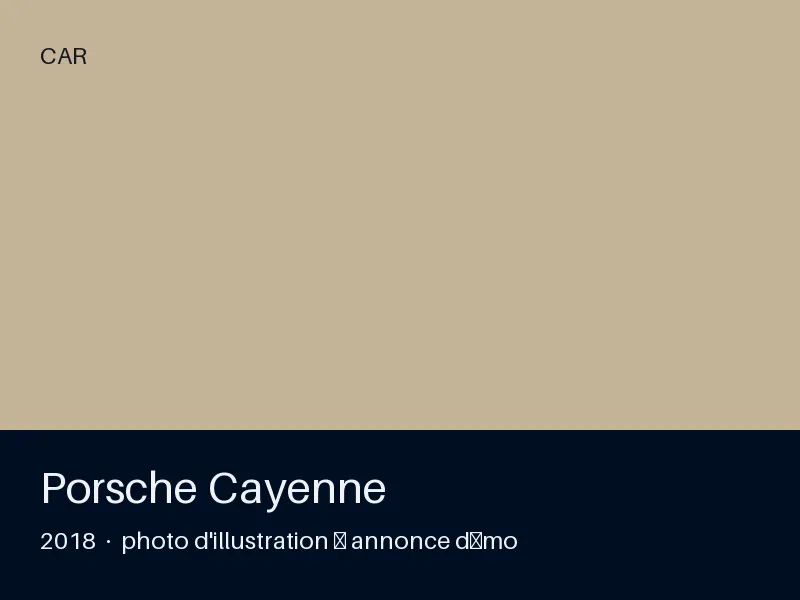 Porsche Cayenne 2018 — faible kilométrage