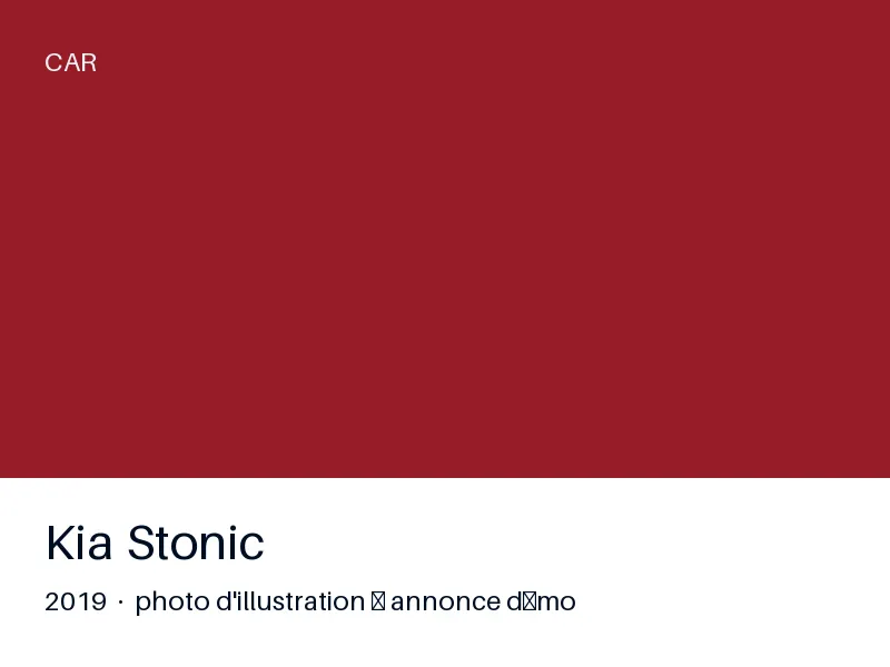 Kia Stonic 2019 — carnet complet