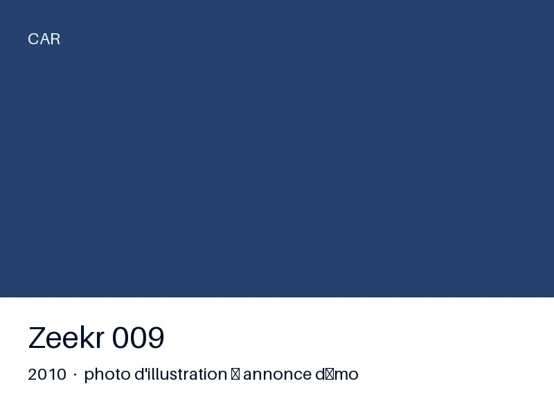 Zeekr 009 2010 — carnet complet