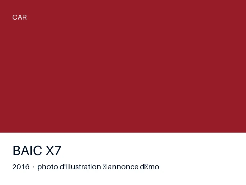 BAIC X7 2016 — très bon état