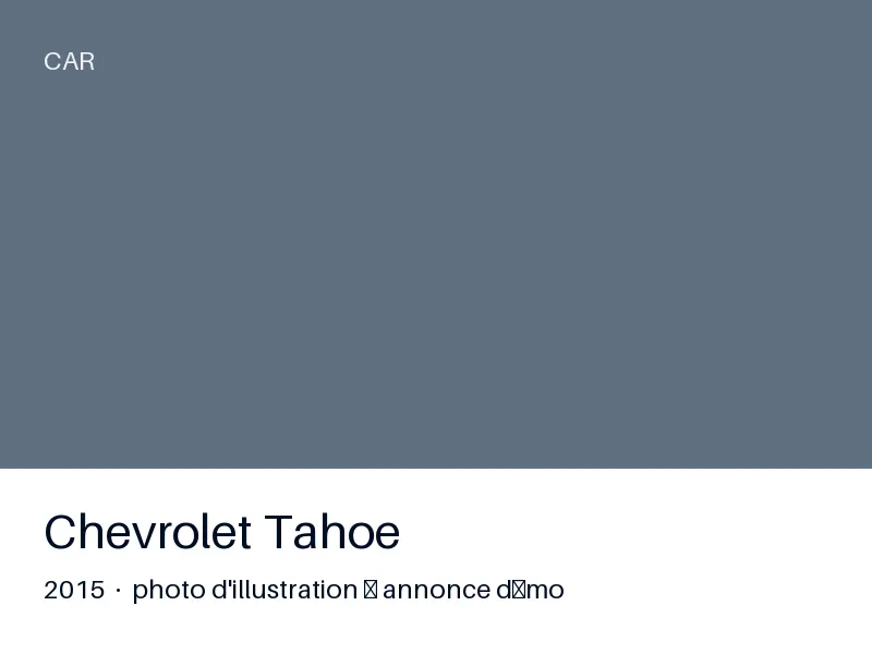 Chevrolet Tahoe 2015 — climatisation