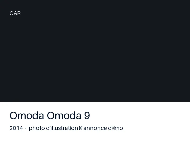 Omoda Omoda 9 2014 — première main