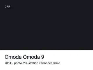 Omoda Omoda 9 2014 — première main