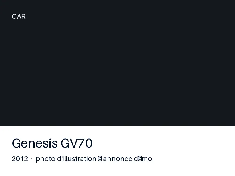 Genesis GV70 2012 — entretien à jour
