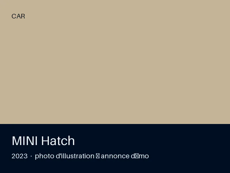 MINI Hatch 2023 — carnet complet