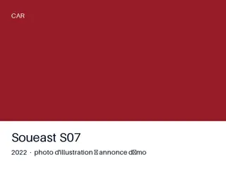 Soueast S07 2022 — carnet complet