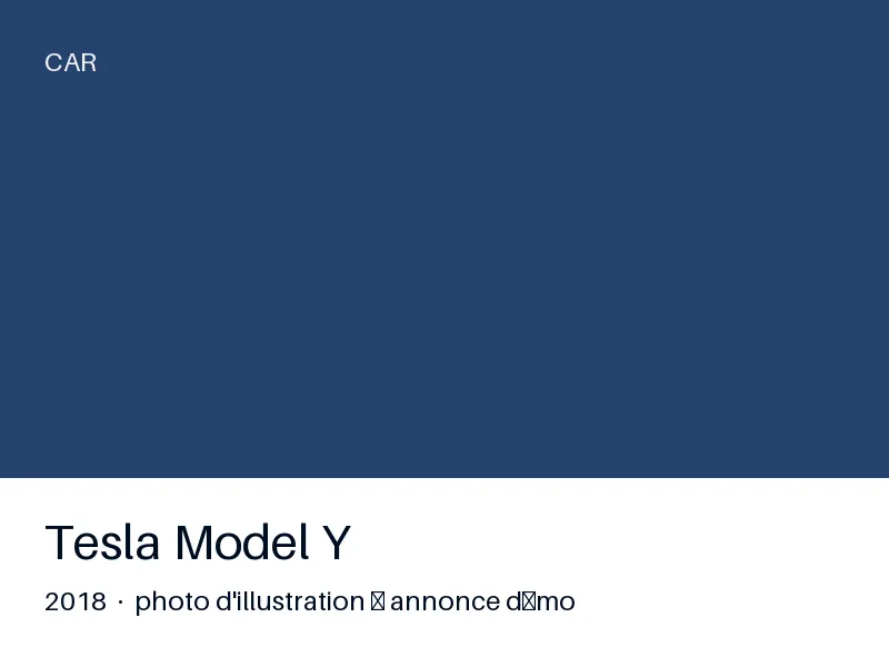 Tesla Model Y 2018 — carnet complet