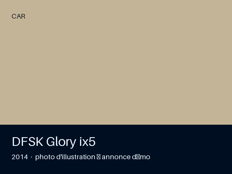 DFSK Glory ix5 2014 — climatisation