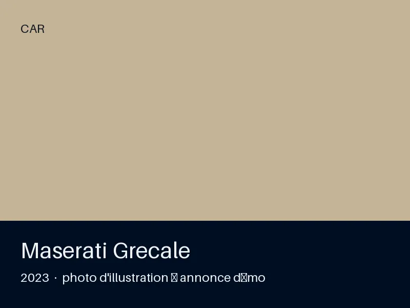 Maserati Grecale 2023 — première main