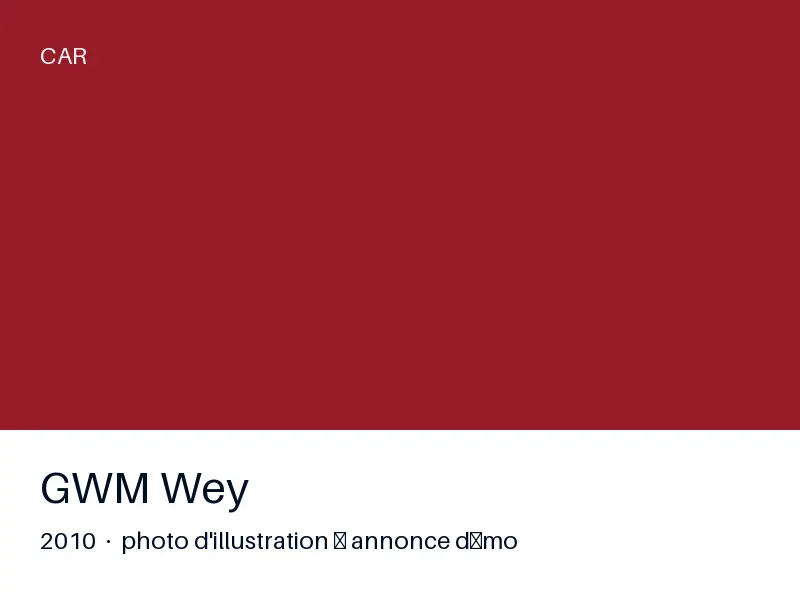 GWM Wey 2010 — carnet complet