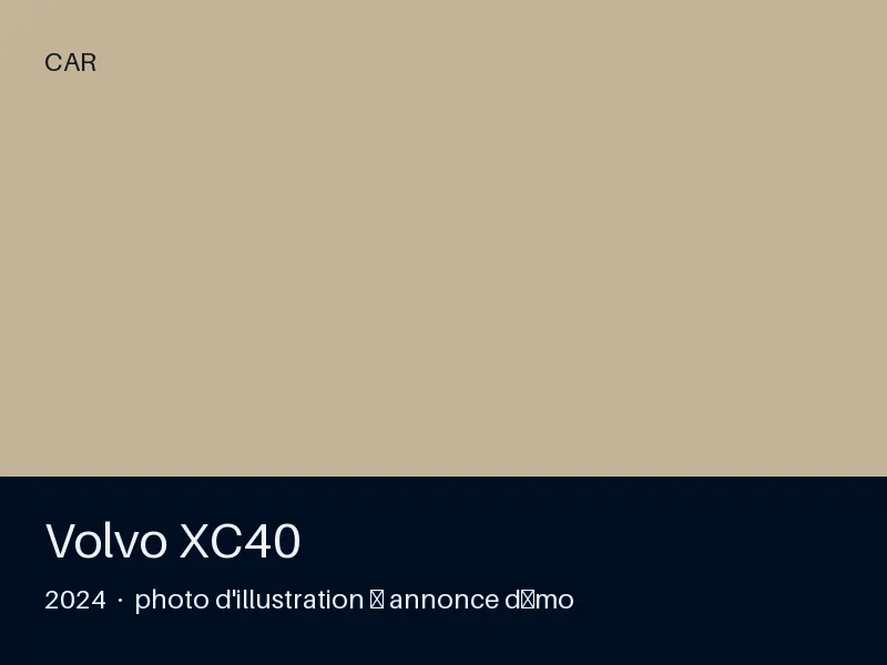 Volvo XC40 2024 — carnet complet