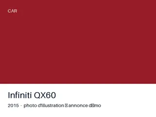Infiniti QX60 2015 — entretien à jour