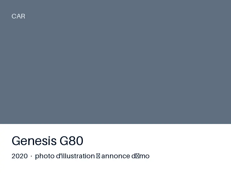 Genesis G80 2020 — entretien à jour