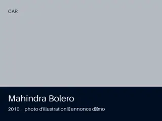 Mahindra Bolero 2010 — toutes options