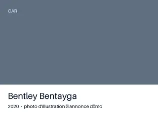 Bentley Bentayga 2020 — première main