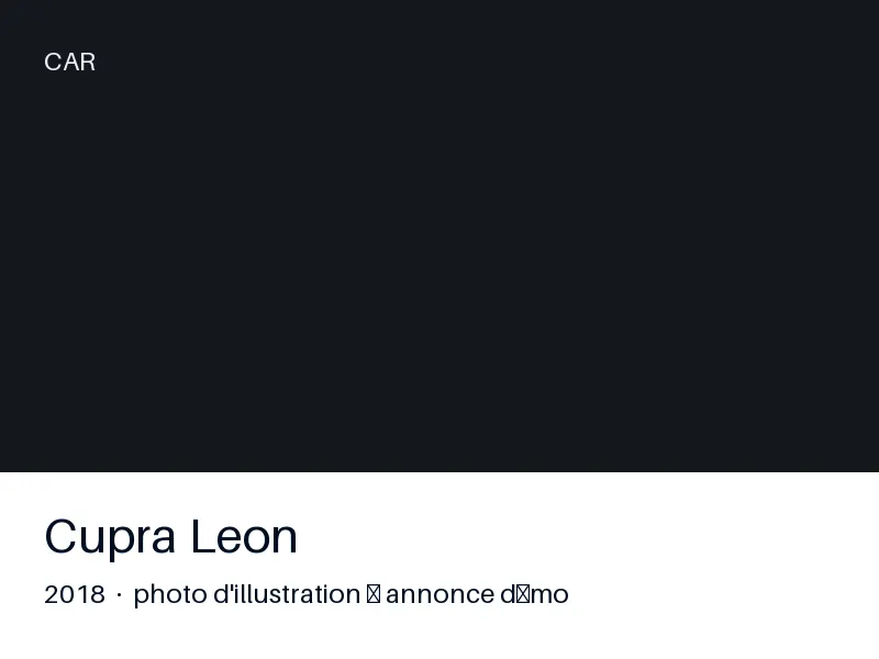 Cupra Leon 2018 — première main