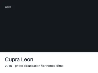 Cupra Leon 2018 — première main