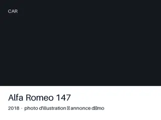 Alfa Romeo 147 2018 — entretien à jour