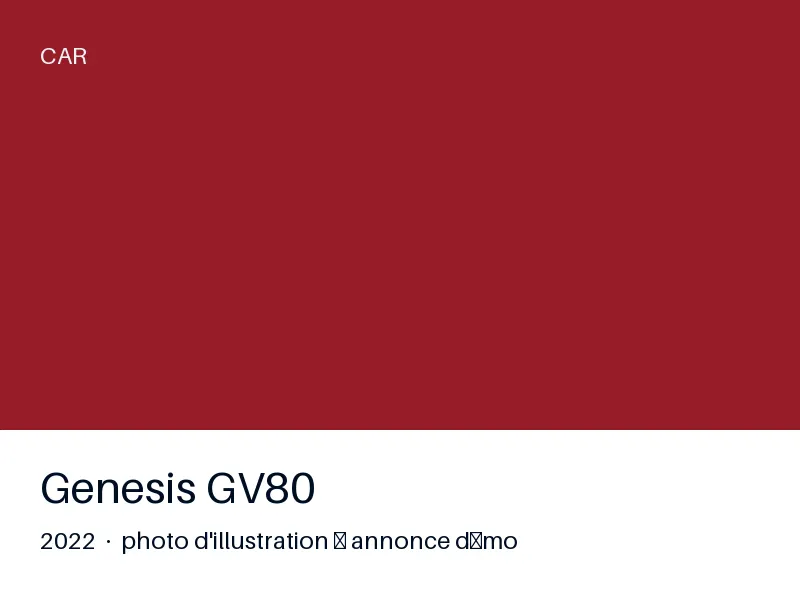 Genesis GV80 2022 — première main