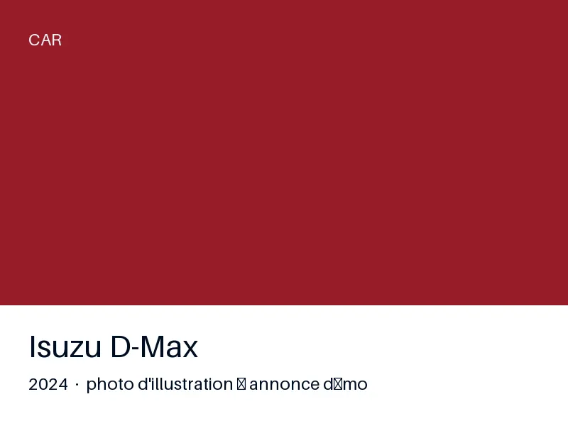 Isuzu D-Max 2024 — très bon état