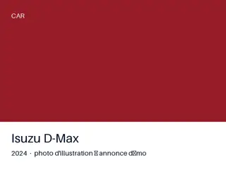 Isuzu D-Max 2024 — très bon état