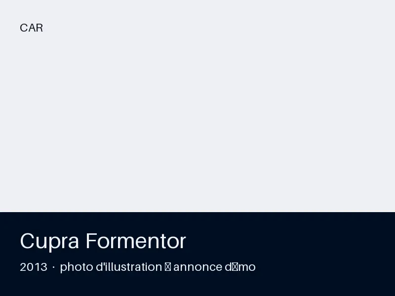 Cupra Formentor 2013 — CT OK