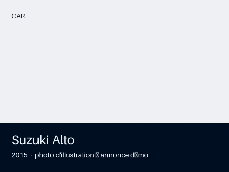 Suzuki Alto 2015 — carnet complet