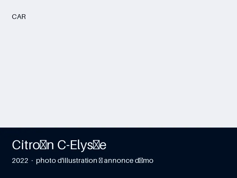 Citroën C-Elysée 2022 — première main