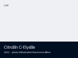 Citroën C-Elysée 2022 — première main