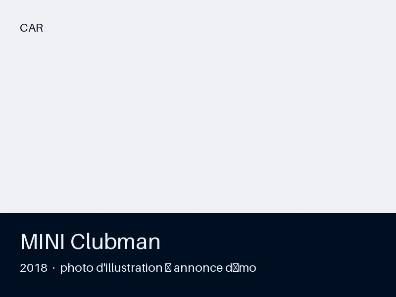 MINI Clubman 2018 — entretien à jour