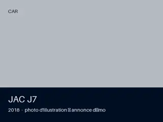 JAC J7 2018 — toutes options