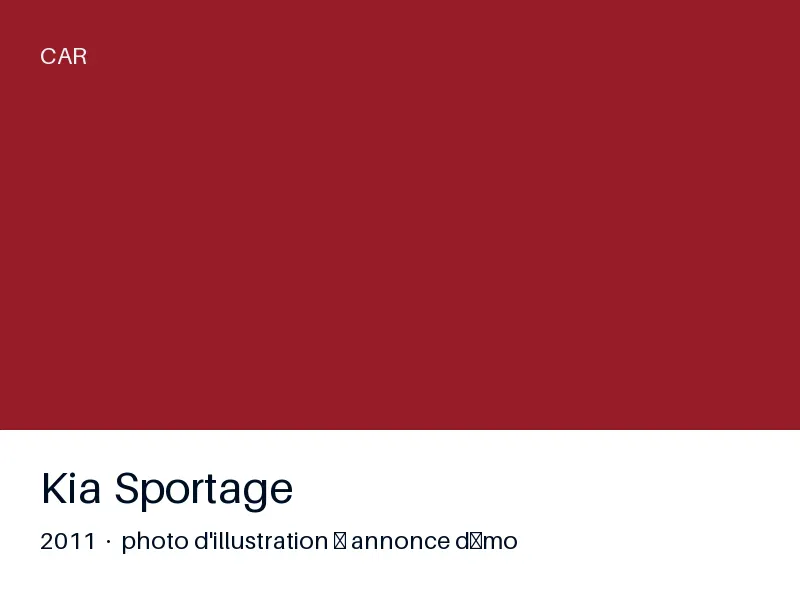 Kia Sportage 2011 — très bon état