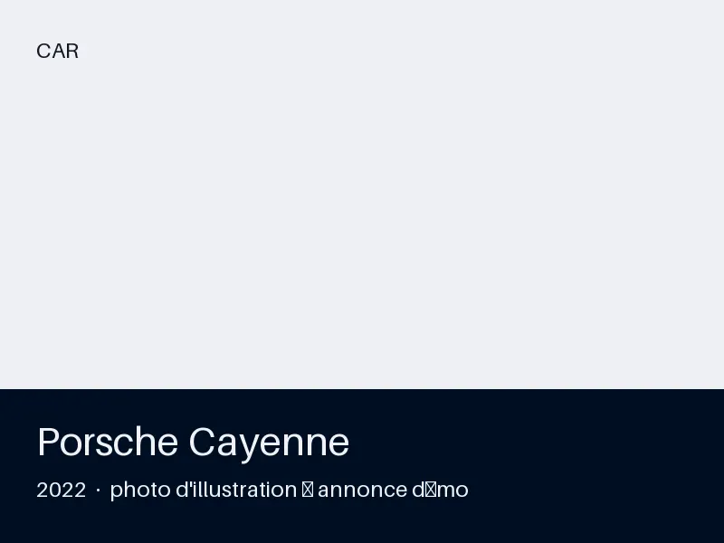 Porsche Cayenne 2022 — carnet complet