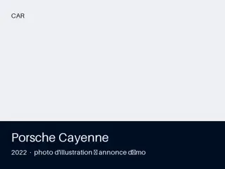 Porsche Cayenne 2022 — carnet complet