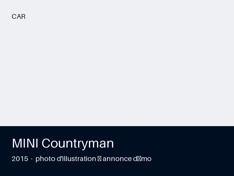 MINI Countryman 2015 — carnet complet