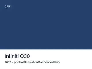 Infiniti Q30 2017 — première main