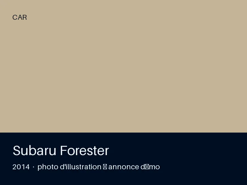 Subaru Forester 2014 — CT OK