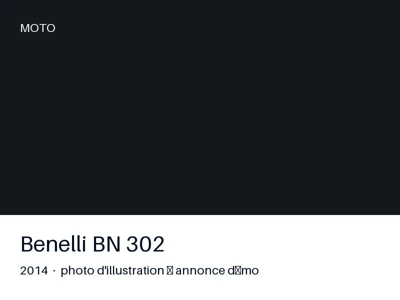Benelli BN 302 2014 — carnet complet