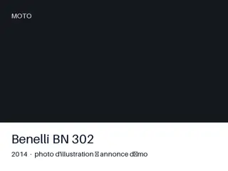 Benelli BN 302 2014 — carnet complet