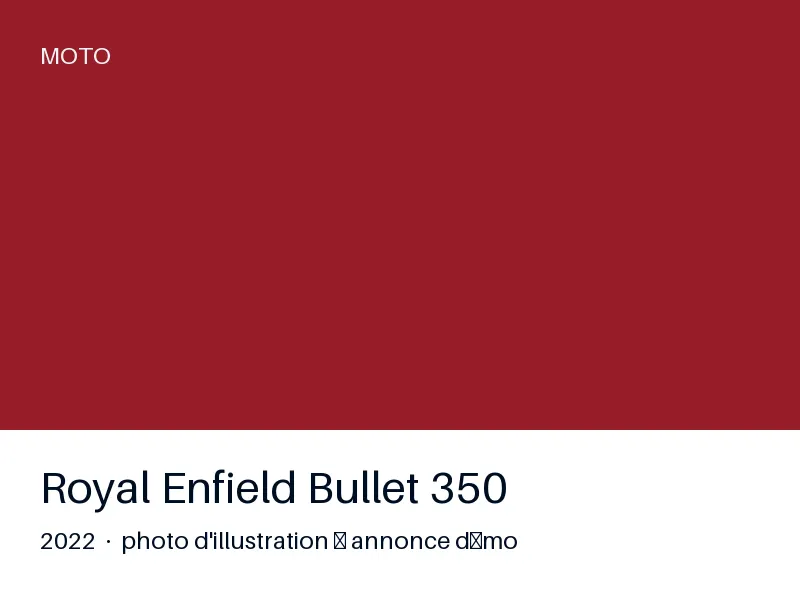 Royal Enfield Bullet 350 2022 — faible kilométrage