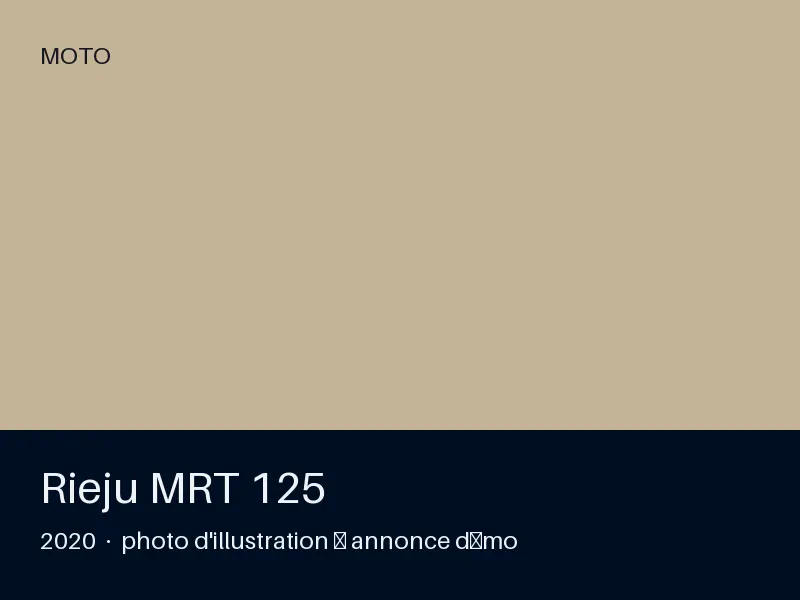 Rieju MRT 125 2020 — carnet complet