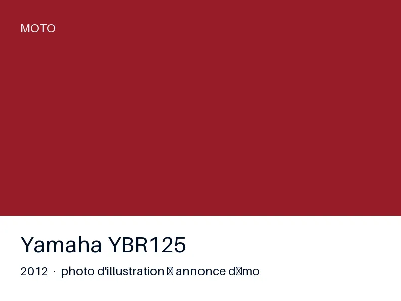 Yamaha YBR125 2012 — entretien à jour