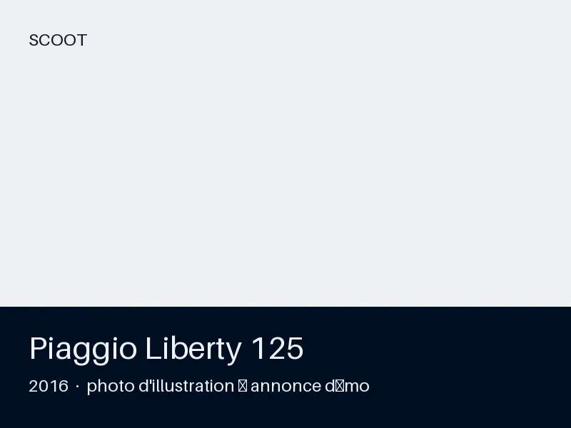 Piaggio Liberty 125 2016 — carnet complet