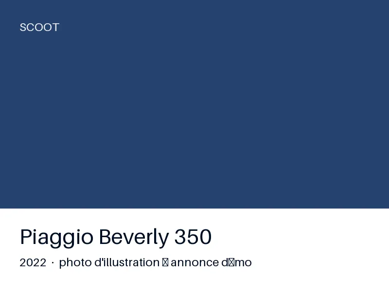 Piaggio Beverly 350 2022 — climatisation