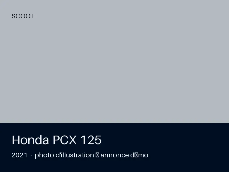 Honda PCX 125 2021 — toutes options