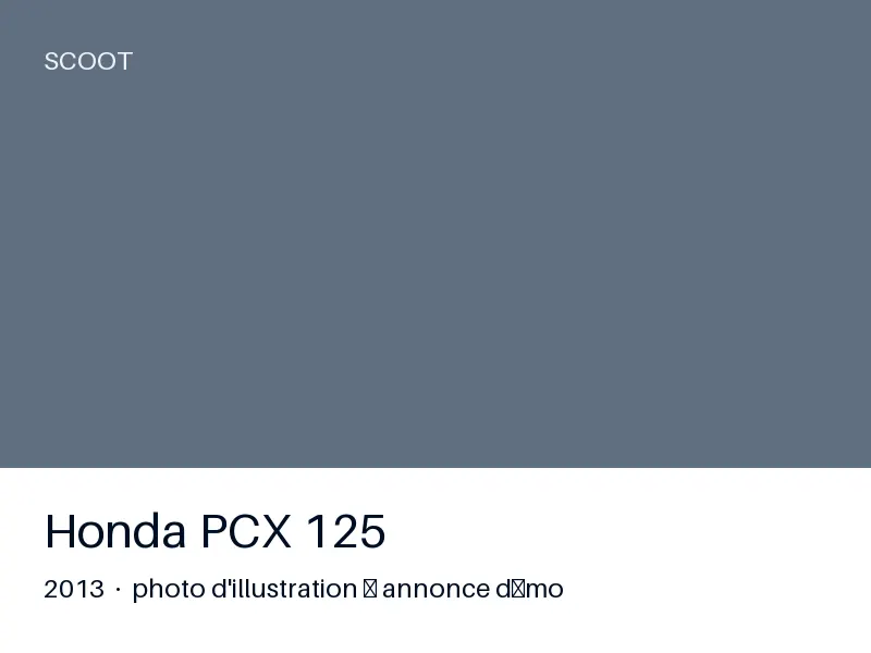 Honda PCX 125 2013 — toutes options