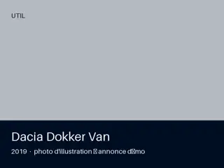 Dacia Dokker Van 2019 — carnet complet