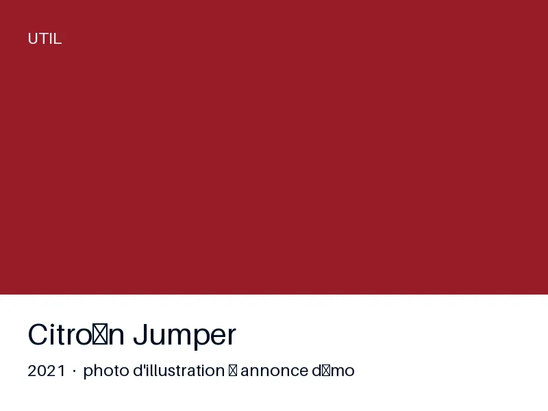 Citroën Jumper 2021 — première main