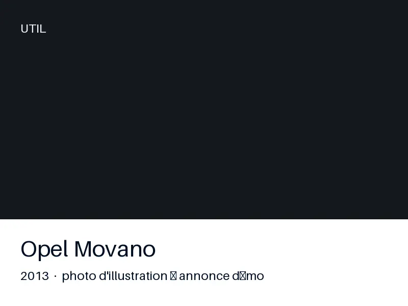 Opel Movano 2013 — climatisation
