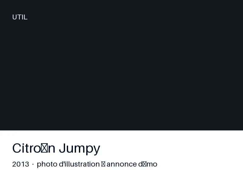 Citroën Jumpy 2013 — faible kilométrage